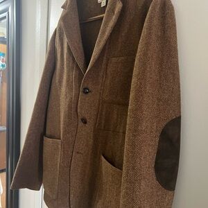 Wallace & Barnes Chore blazer jacket Brown Wool 40R J.Crew